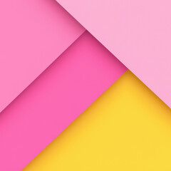 Abstract geometric layers in pink and yellow tones