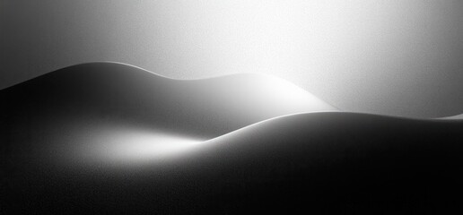Monochrome Abstract Gradient Background with Soft Light and Smooth Texture for Poster Design