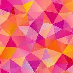 Obraz premium Vibrant abstract geometric pattern with pink and orange hues