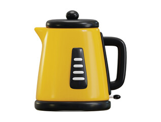 Electric kettle icon 3d render concept of Device for heating water icon vector illustration