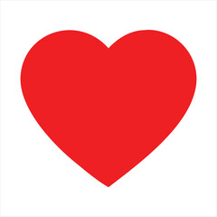 red heart isolated on white