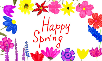 Spring Floral Frame with 