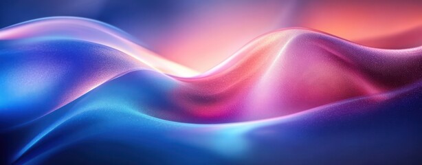 Fototapeta premium Abstract Blue and Pink Wave Background with Fluid Design and Soft Lighting