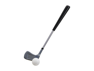 Golf stick with golf ball icon 3d render concept of golf tournament game illustration