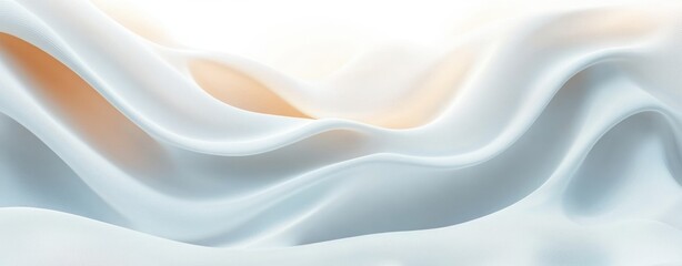 Obraz premium Abstract Minimalist White Light Composition with Smooth Curves and Gentle Gradients