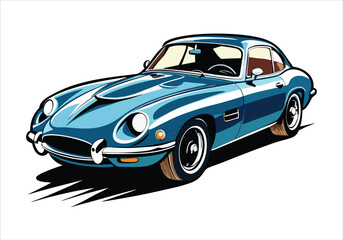 Fototapeta premium retro car vector illustration