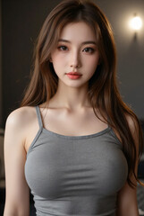 Fototapeta premium 女, ビジネス,水着,オフィス,ストラップ、社員証 女性実業家, 美しさ, 人々, 笑う, 1, モデル, ファッション, 淑女, 人, 笑みを浮かべている, 髪の毛, 黒, ブルネット, 立っていること, スタジオ, スーツ, グラス, オフィス, プロ, 成功, 顔, アーム, 体女, 美しさ, ファッション, モデル, うっとりさせる魅力, ランジェリー, 髪の毛, 淑女, ポーズ, ドレス