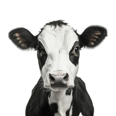 Close-up Portrait of a Curious Calf