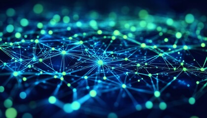 Obraz premium Glowing neural network connections represent the future of business intelligence, showcasing the seamless integration of technology in modern enterprises. Business technology background.