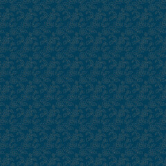 Elegant Blue and Yellow Baroque Floral Pattern with Ornamental Decorative Borders – geometric Design for Wallpaper, Fabric, or Graphic Use Featuring Symmetrical Floral Motifs and allover