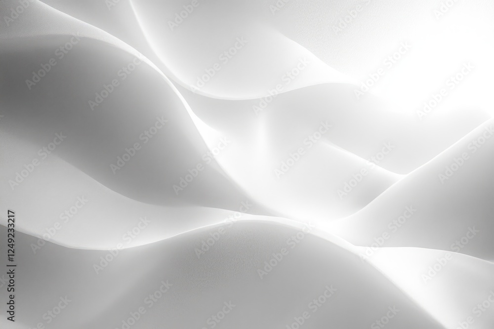 Poster abstract minimalist white gradient soft lighting curves flowing forms