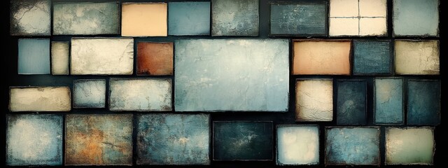 Vintage Frame Border Texture Collection Grainy Dusty Monochrome Retro Grunge Horror Abstract Aged Distressed Textured Frames