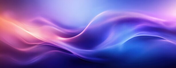 Futuristic Neon Wave Abstract Background with Blue and Purple Gradient Light