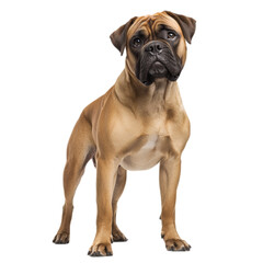 Fototapeta premium Bullmastiff Dog Breed Standing Isolated on White Background