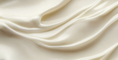Obraz premium Creamy White Lotion Texture Close-Up Soft Lighting Abstract Skincare Background