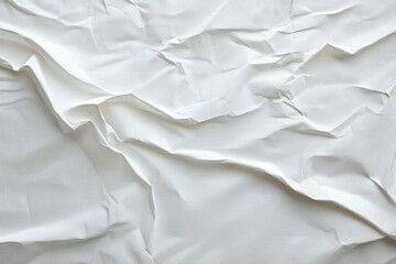 Obraz premium Crumpled White Paper Texture Background for Graphic Design and Art Projects