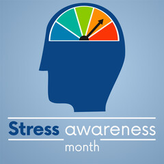 vector graphic of Stress Awareness Month ideal for Stress Awareness Month celebration