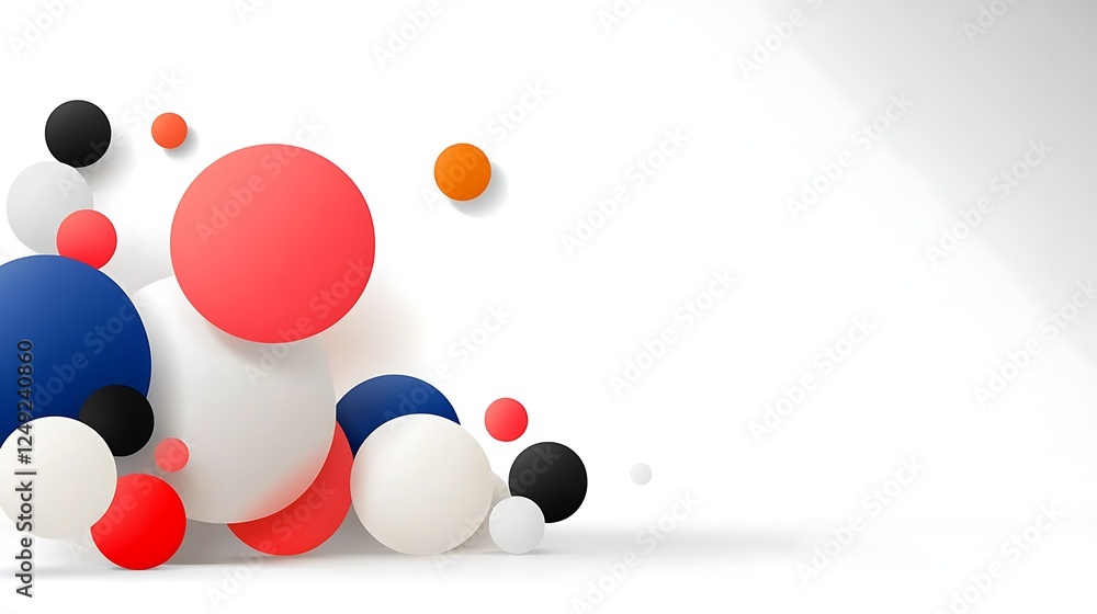 Aufkleber abstract colorful circles geometric pattern background design