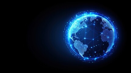 Futuristic Digital Globe: Global Connectivity