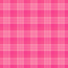 Plaid repeat pattern in pink and white.Colorful gingham checkered tartan seamless pattern.Geometric graphic vector illustration background design for fabric and print.