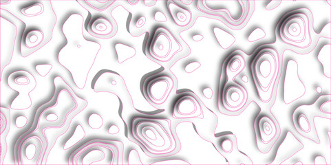 White, grey marble texture with natural pattern for background. Art abstract white fractal pattern 3d rendering. Pattern with lines and dots the stylized height of the topographic map Background.