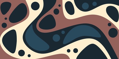 Abstract Geometric Artwork Flowing Shapes background	