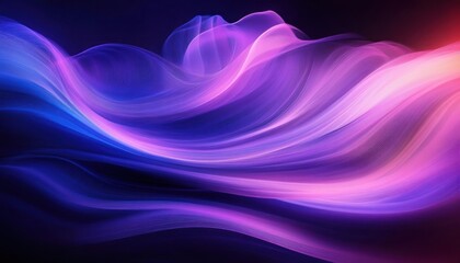 Obraz premium Abstract Vibrant Waves Purple Blue Gradient Light Digital Painting