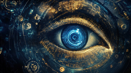 Cybernetic AI Eye - Futuristic Vision