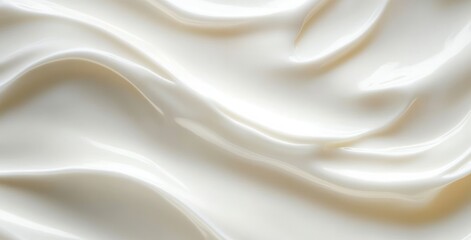 Creamy White Texture Abstract Background Soft Light Skincare Product