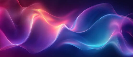 Fototapeta premium Dynamic Abstract Light Background with Flowing Ribbons in Blue and Purple