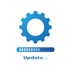 Loading process. Update system icon. Concept of upgrade application progress icon for graphic and web design. Upgrade Update system icon.