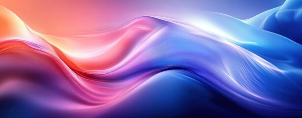 Fototapeta premium Blue and Pink Abstract Waves Smooth Background Design