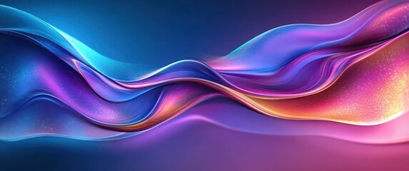 Fototapeta premium Vibrant Abstract Fluid Background with Purple and Blue Gradients and Soft Lighting