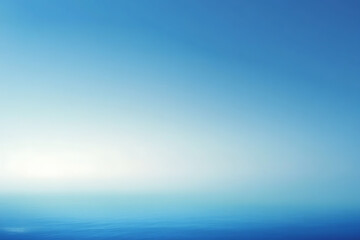 Fototapeta premium A minimalistic and serene depiction of a blue sky blending seamlessly with calm ocean waters, evoking a sense of infinity and tranquility. Ideal for backgrounds, wellness, and travel projects.