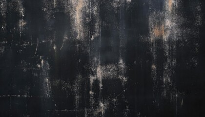 distressed black grunge texture with subtle white scratches and brushstroke patterns for background or overlays