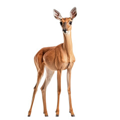 Fototapeta premium Red Hartebeest Antelope Isolated on White Background