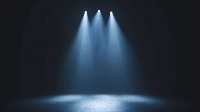 AI Generative image of theater stage performance in spotlight