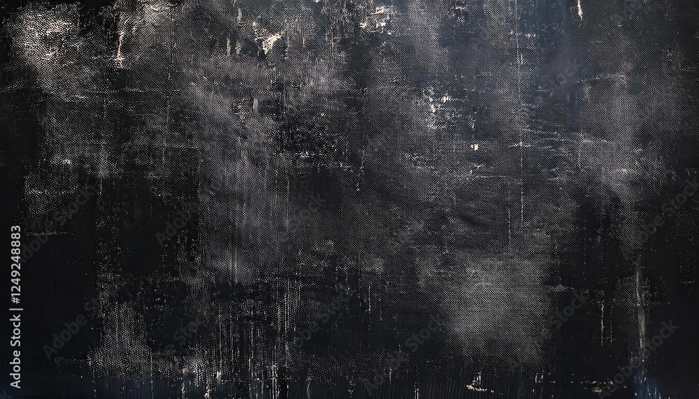 Poster distressed black grunge texture with subtle white scratches and brushstroke patterns for background 
