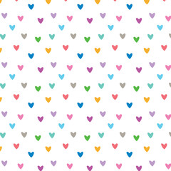 Colorful heart pattern background design