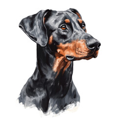 Obraz premium Majestic Doberman Pinscher Portrait