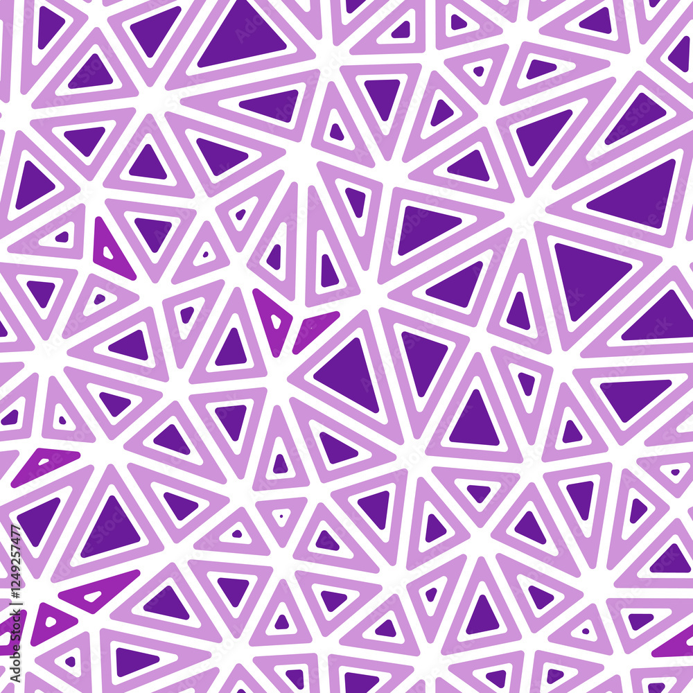 Poster triangles background. rounded solid shapes in frames. medium triangles size. single color tone style