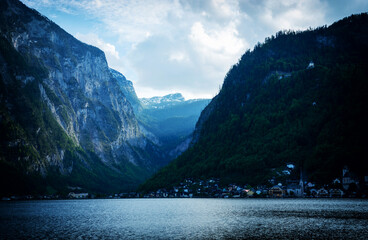 Alps mountains at the Hallsattter see, Austria