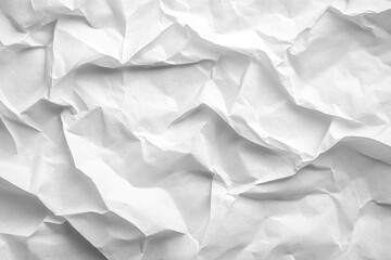 Obraz premium Crumpled White Paper Texture Background Abstract Craft Vintage Design