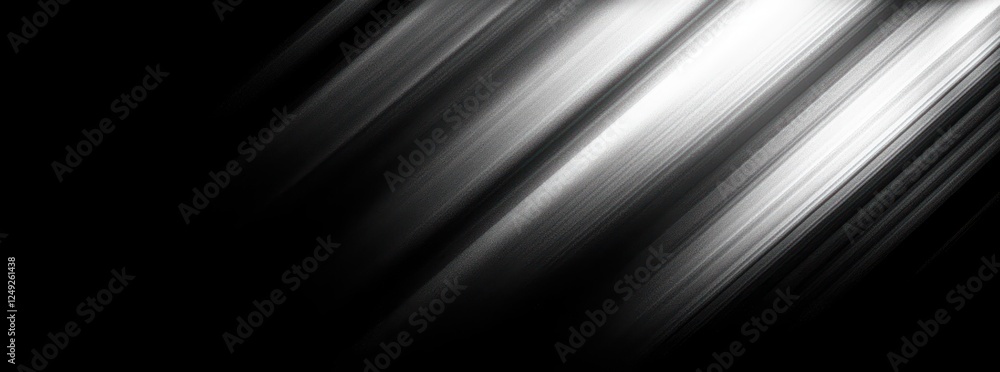 Aufkleber monochrome abstract black and white composition with noise texture and dynamic stripes for modern mi