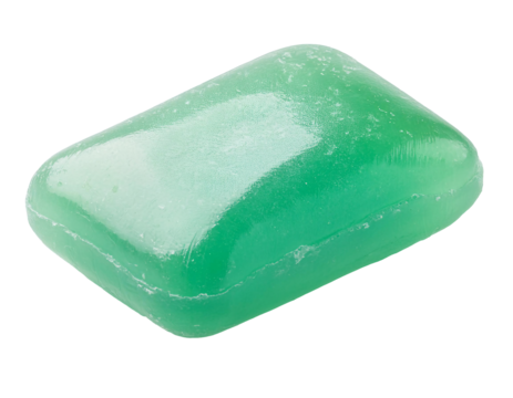 menthol candy on isolated background, fresh green lozenge, cooling menthol sweet, herbal mint candy, glossy cough drop, sugar-free mint treat
