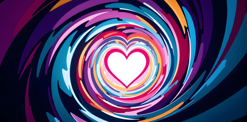 Fototapeta premium Abstract Heart Swirl