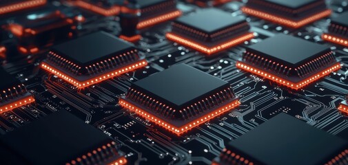 Exploring advanced microprocessor technology in modern computing digital environment close-up view innovation