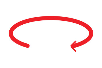 45, 90, 180, 360 degrees angle round arrow icon on white background.