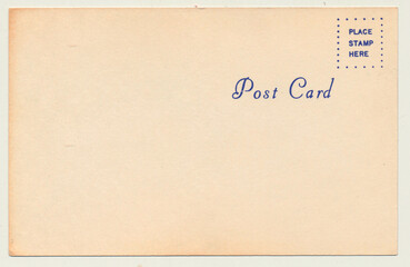 old vintage postcard back