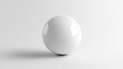 White sphere on plain background, product display, simple studio shot